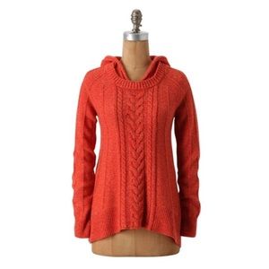 Cable-knit Hooded Sweater